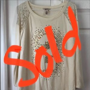 Off White and gold sweater